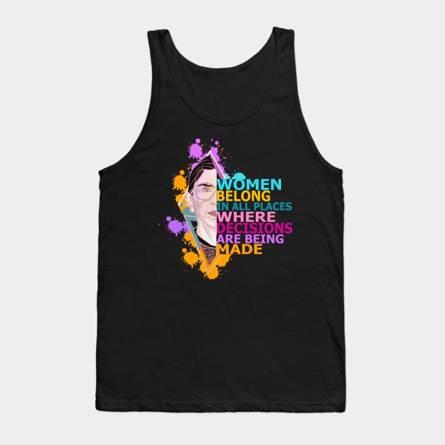 Ruth bader ginsburg Tank Top by Creation Cartoon